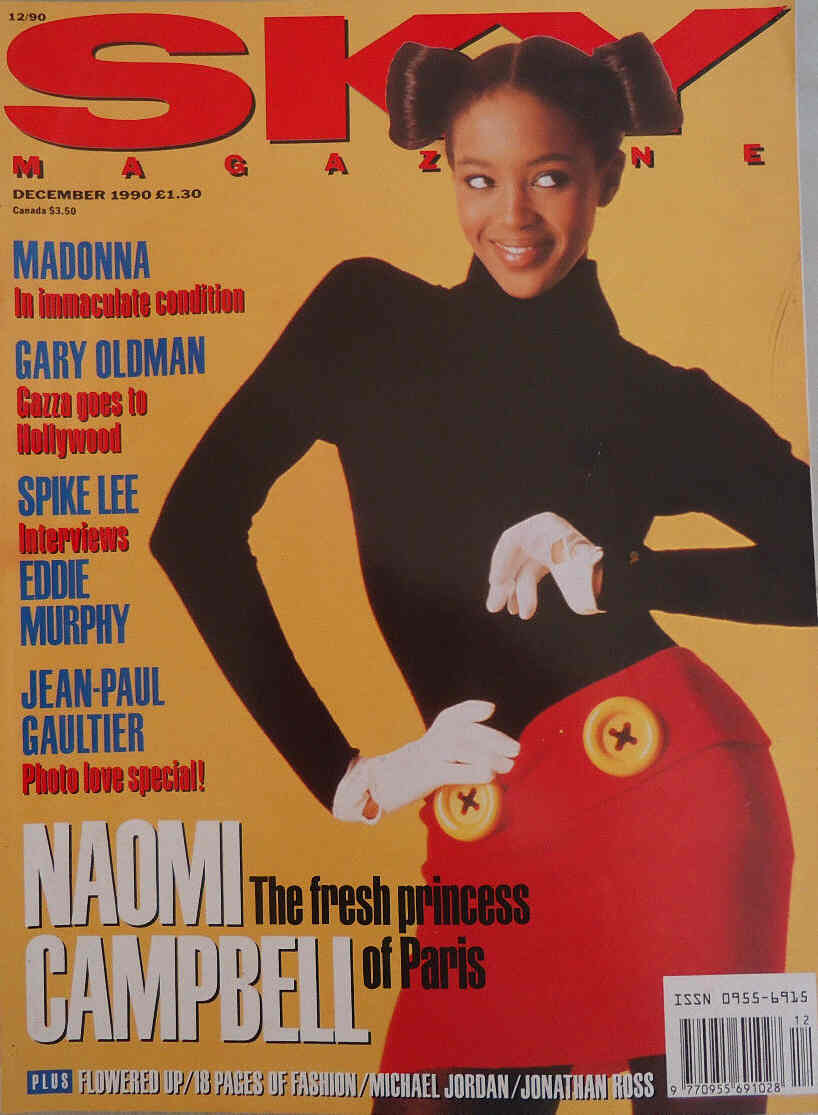 SKYMAG magazine side cover December 1990