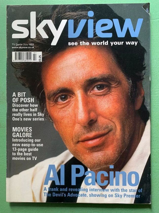SKY VIEW UK magazine side cover  July 1999