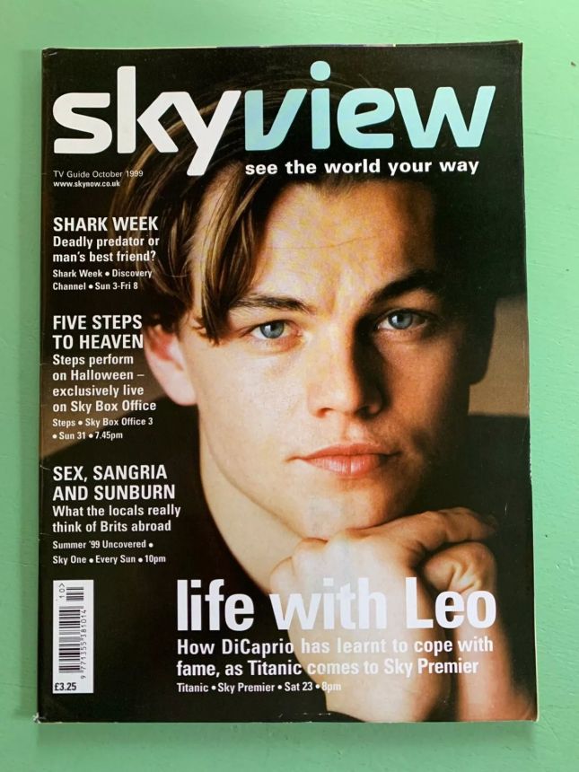 SKY VIEW UK magazine side cover  October 1999