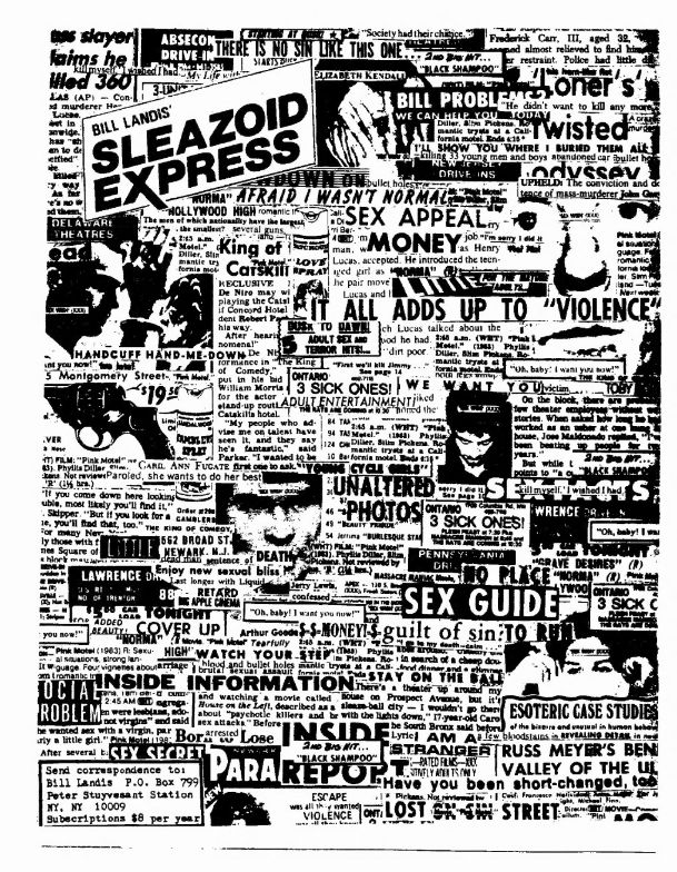 SLEAZOID EXPRESS magazine side cover  Vol 4 No  2   1984