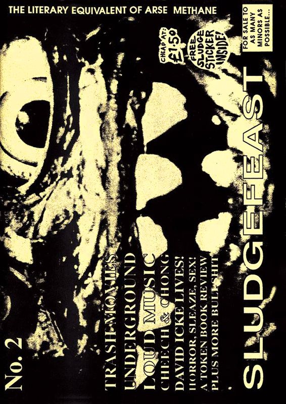 SLUDGEFEAST magazine side cover Issue 2 Winter 1991