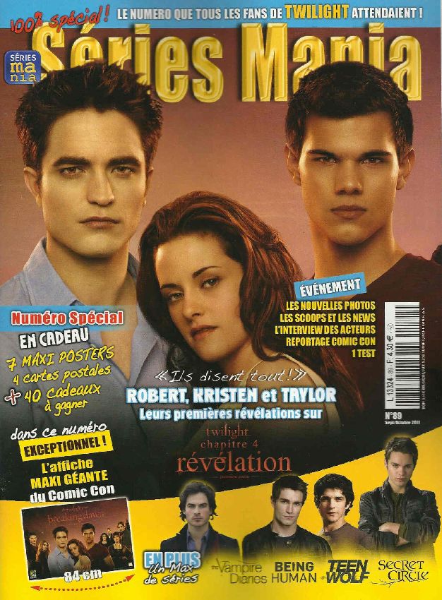 SERIES MANIA magazine side cover Issue 89 September/October 2011