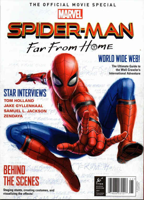 SPIDER MAN FAR FROM HOME magazine side cover   2019