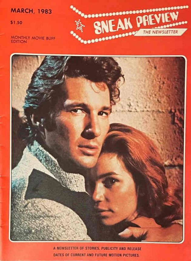 SNEAK PREVIEW magazine side cover  March 1983