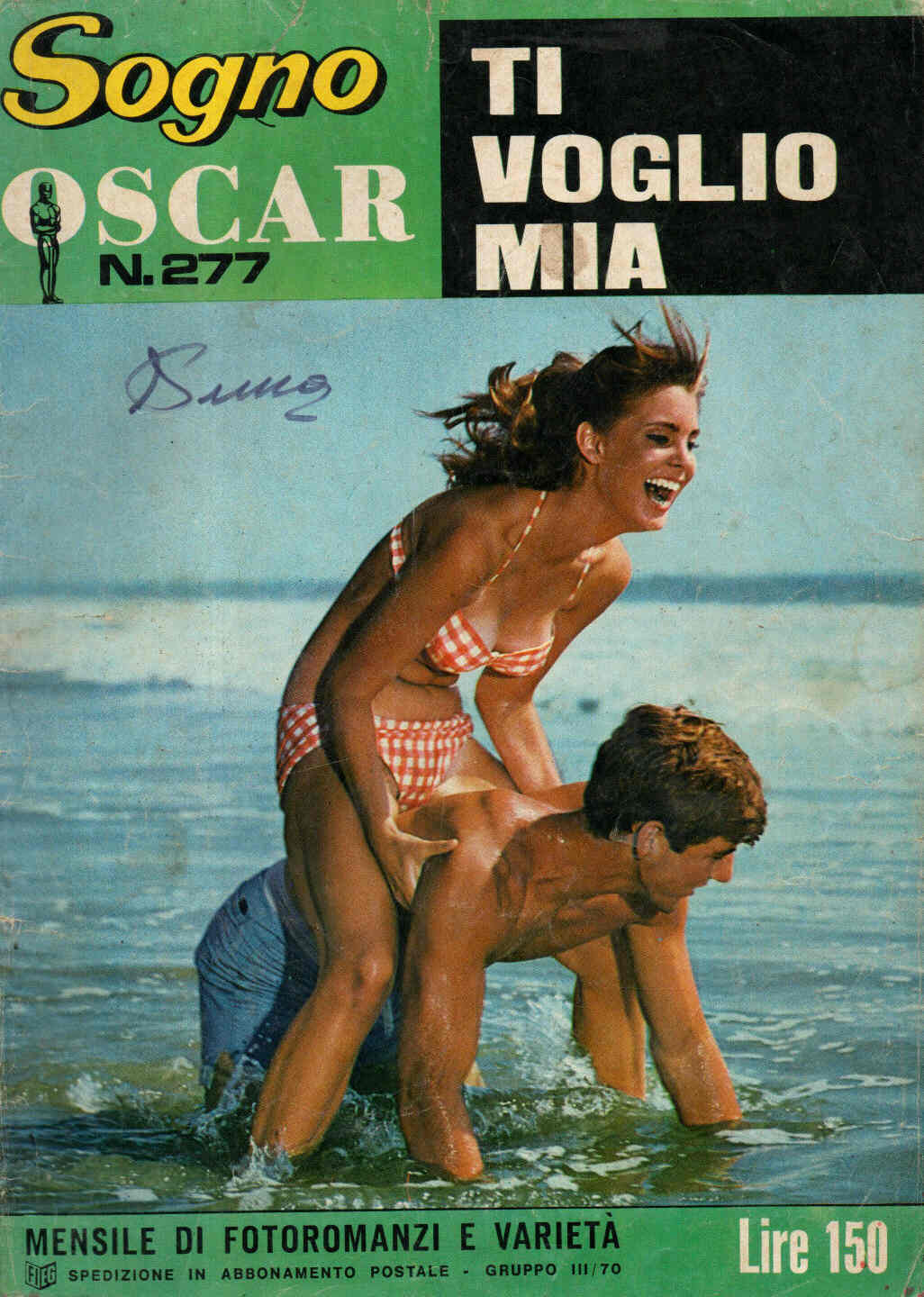SOGNO OSCAR magazine side cover Issue 277  1970
