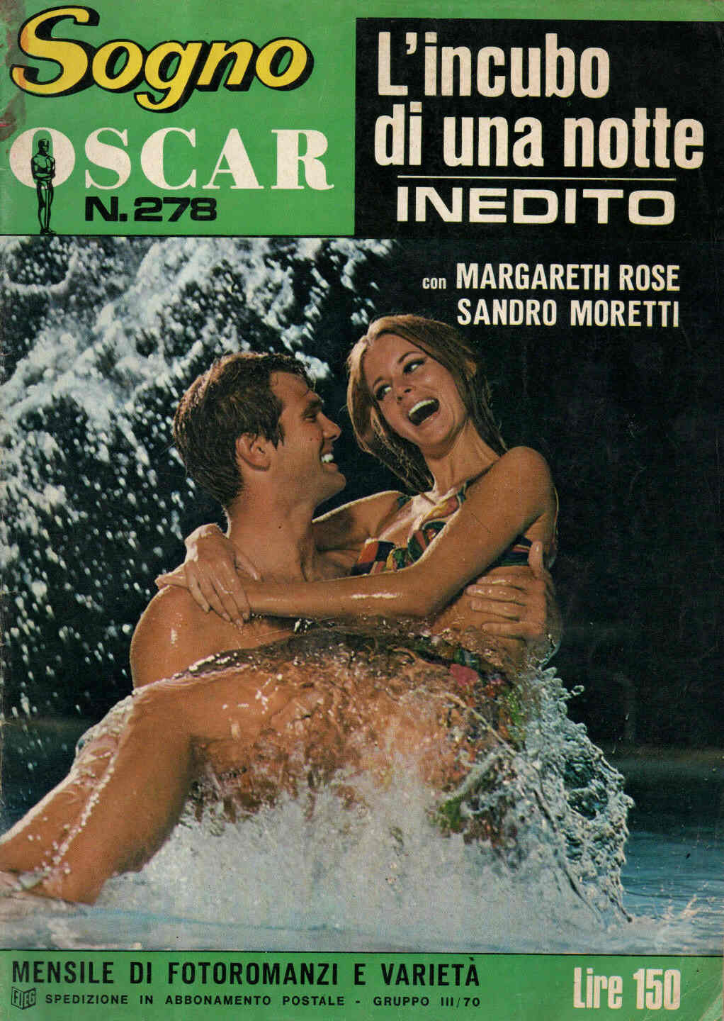 SOGNO OSCAR magazine side cover Issue 278  1970