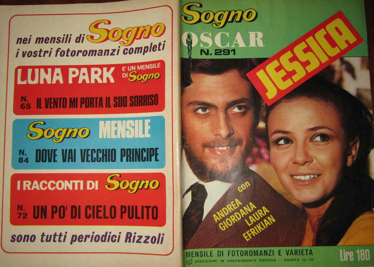 SOGNO OSCAR magazine side cover Issue 291  1971
