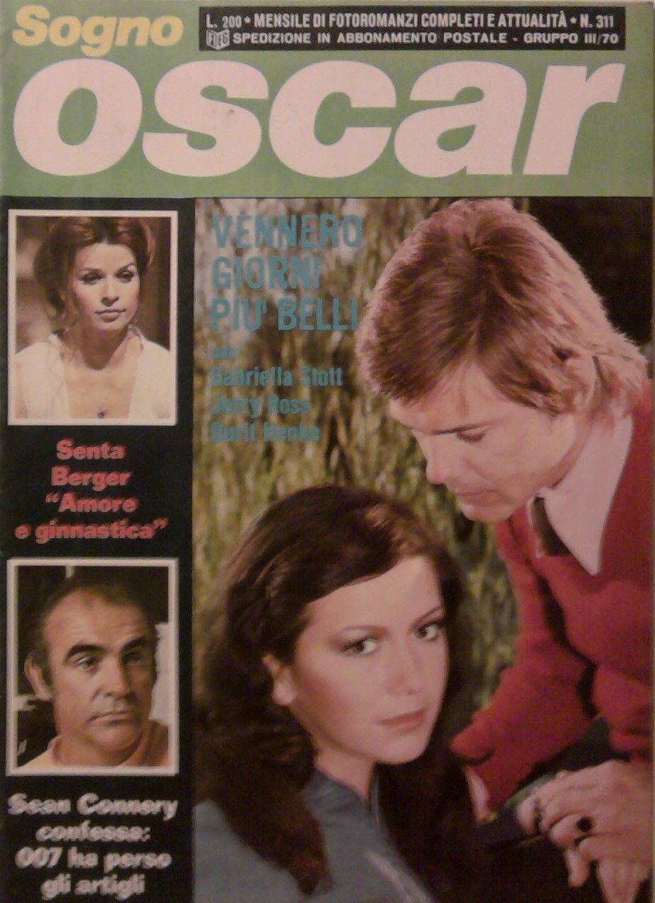 SOGNO OSCAR magazine side cover Issue 311  1973
