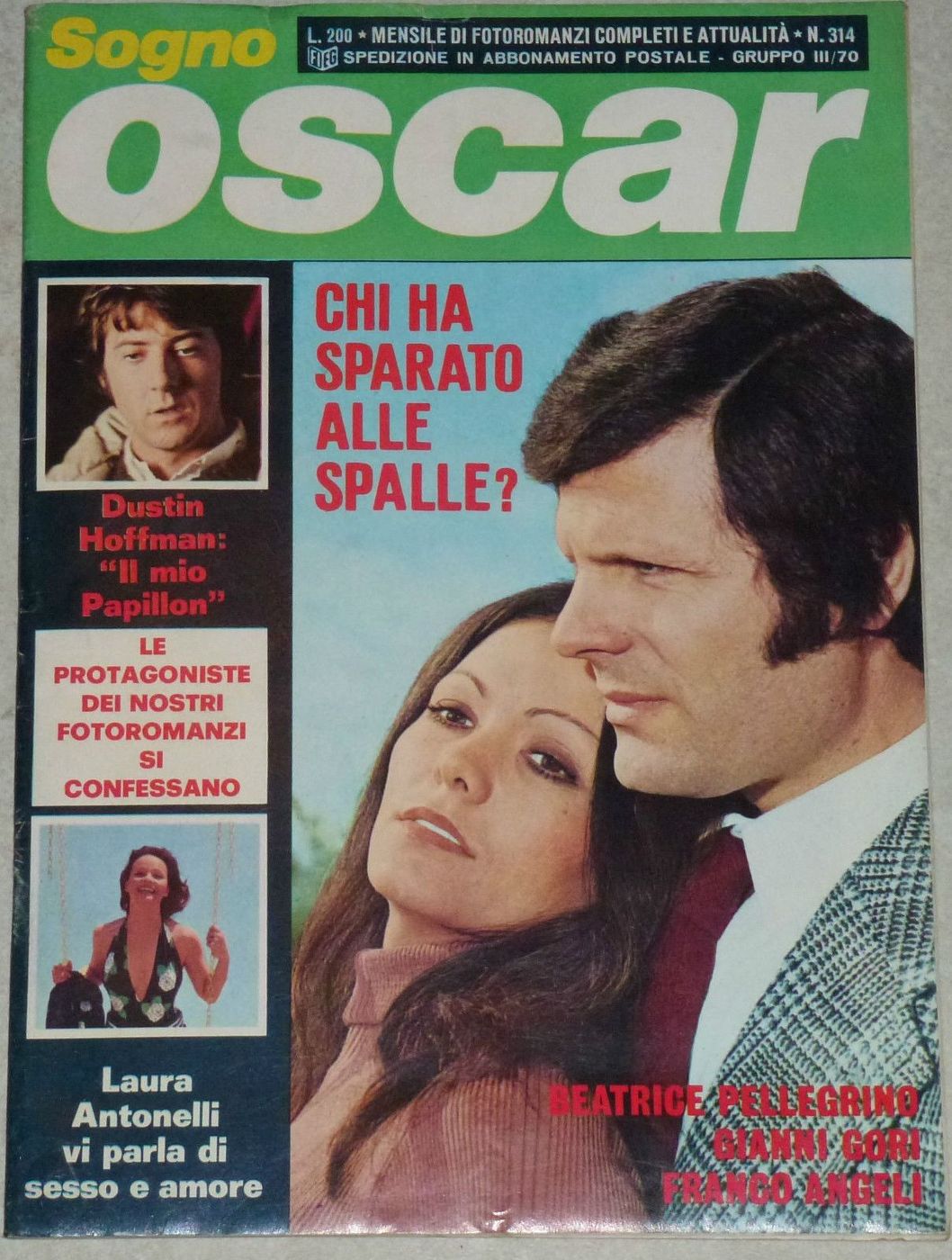SOGNO OSCAR magazine side cover Issue 314  1973