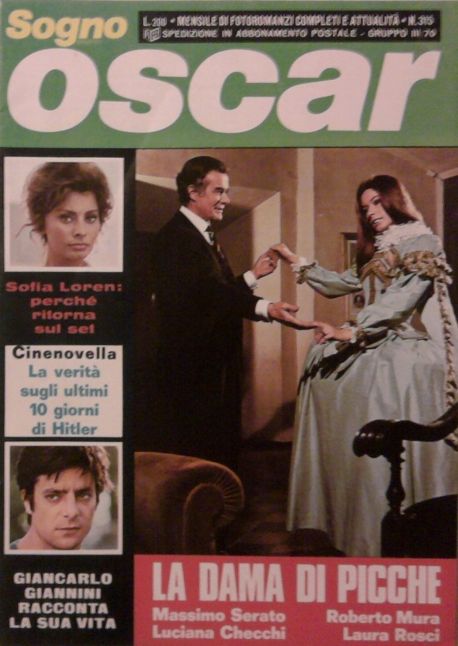SOGNO OSCAR magazine side cover Issue 315  1973