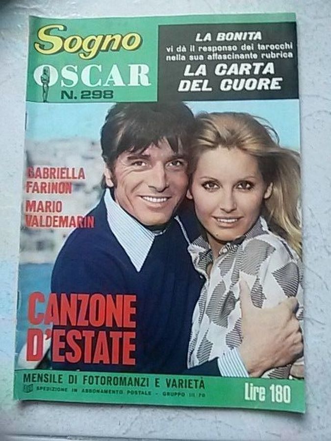 SOGNO OSCAR magazine side cover Issue 298   1972
