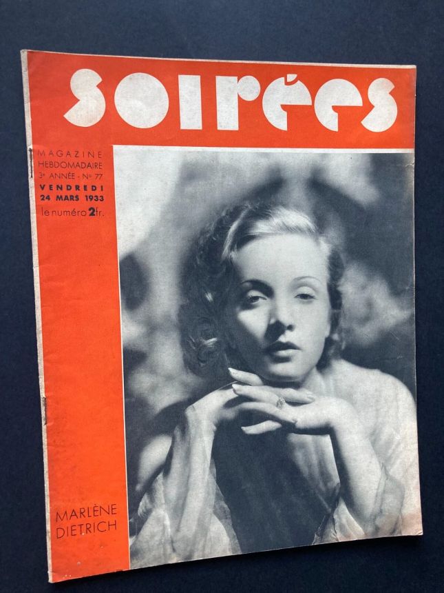SOIREES magazine side cover Issue 77 24 March 1933