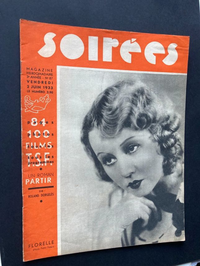 SOIREES magazine side cover Issue 87 2 June 1933