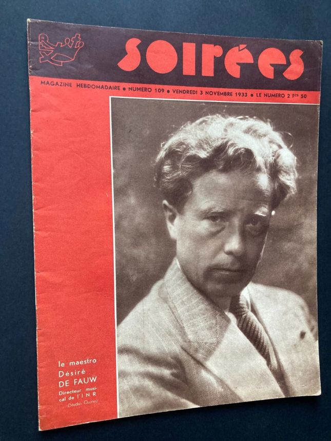 SOIREES magazine side cover Issue 109 3 November 1933