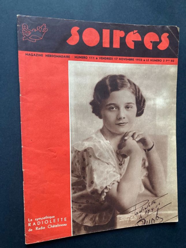 SOIREES magazine side cover Issue 111 17 November 1933