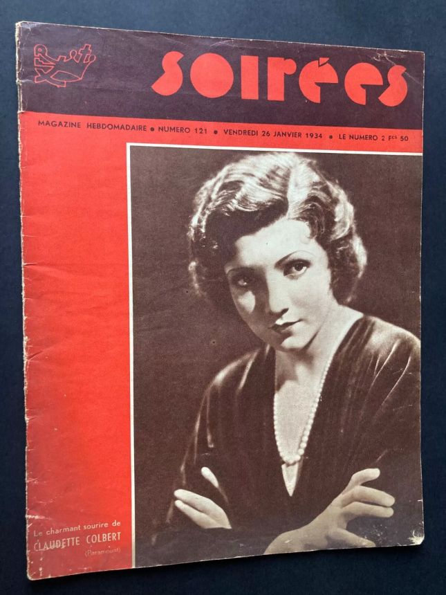 SOIREES magazine side cover Issue 121 26 January 1934