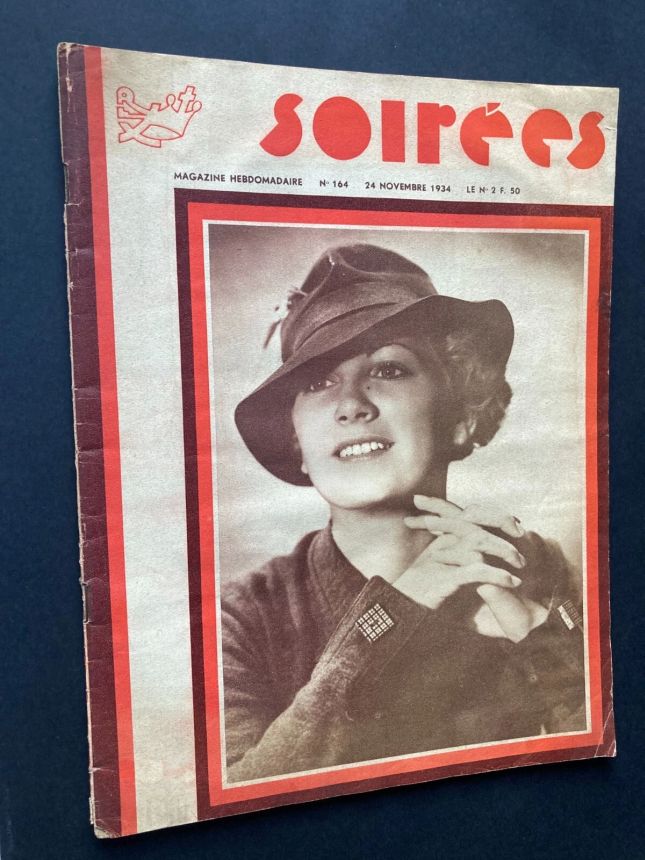 SOIREES magazine side cover Issue 164 24 November 1934