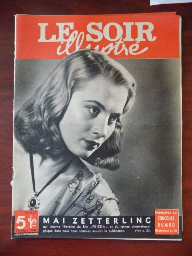 LE SOIR ILLUSTRE magazine side cover Issue 822 25 March 1948