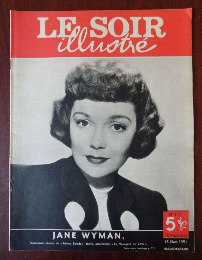 LE SOIR ILLUSTRE magazine side cover Issue 977 15 March 1951