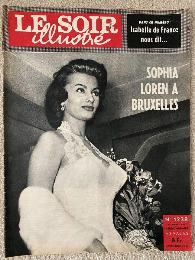 LE SOIR ILLUSTRE magazine side cover Issue 1238 15 March 1956