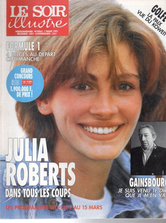 LE SOIR ILLUSTRE magazine side cover Issue 3063 7 March 1991