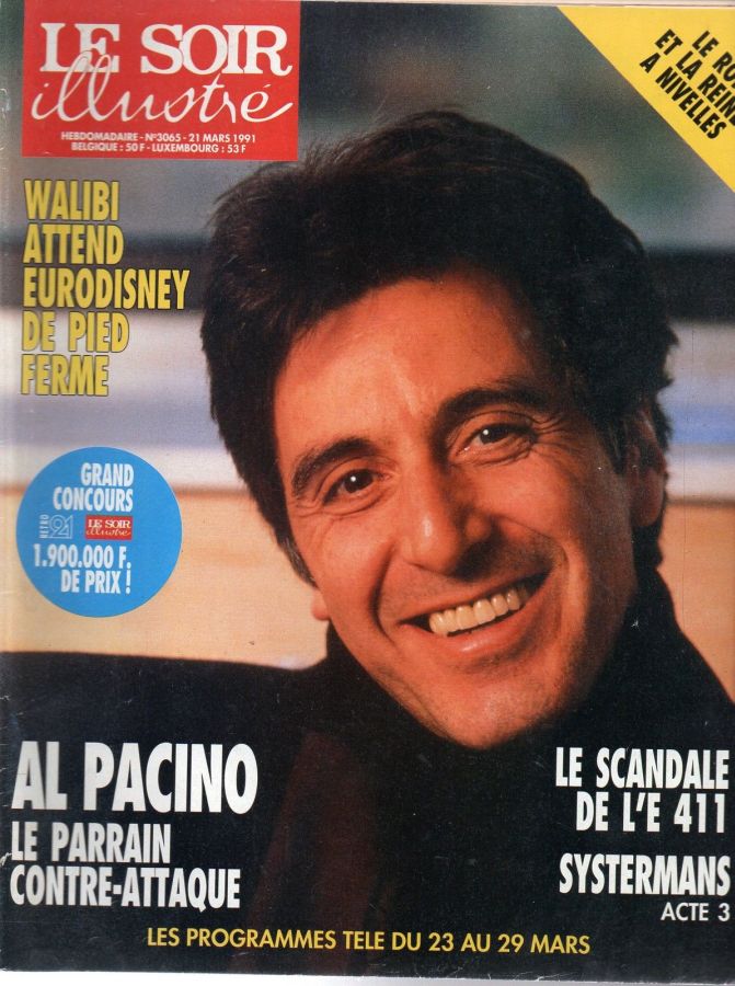 LE SOIR ILLUSTRE magazine side cover Issue 3065 21 March 1991