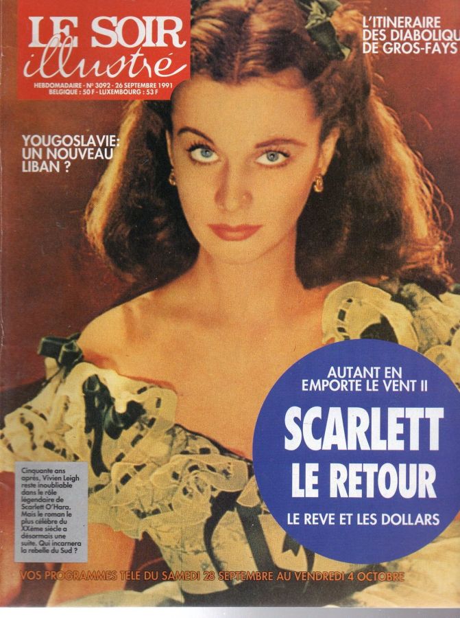 LE SOIR ILLUSTRE magazine side cover Issue 3092 26 September 1991