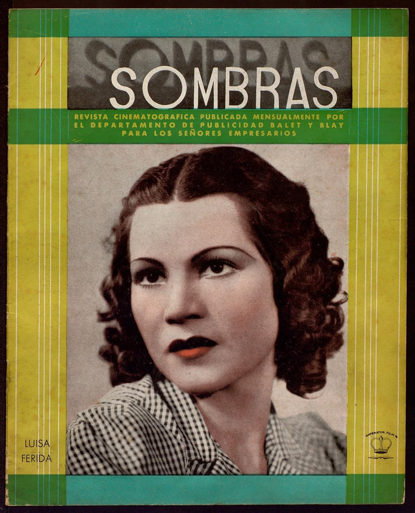 SOMBRAS magazine side cover Issue 2  March 1939