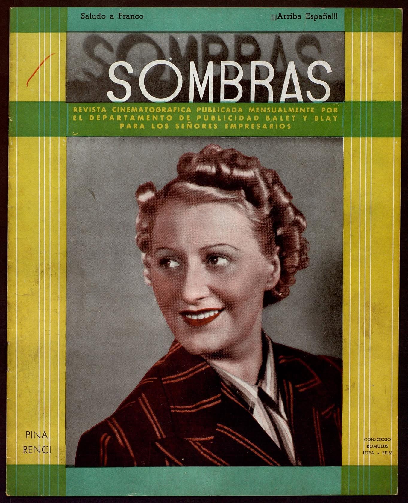 SOMBRAS magazine side cover Issue 4  May 1939