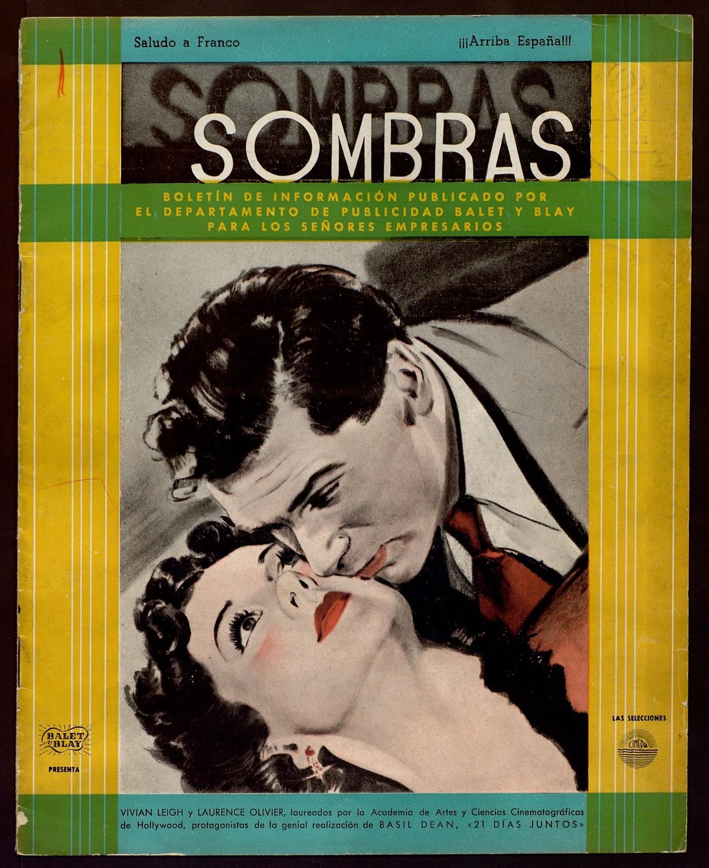 SOMBRAS magazine side cover Issue 9  September 1941