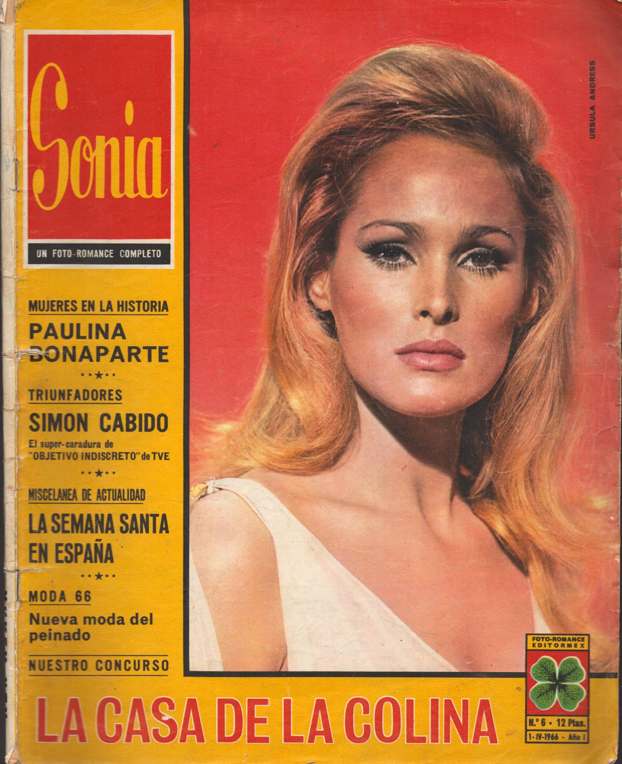 SONIA magazine side cover Issue 6  April 1966