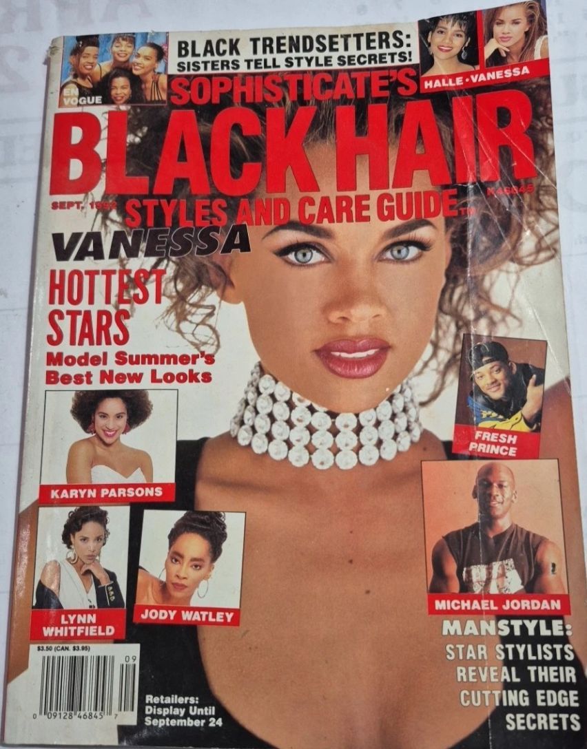 SOPHISTICATES BLACK HAIR  magazine side cover  September 1992