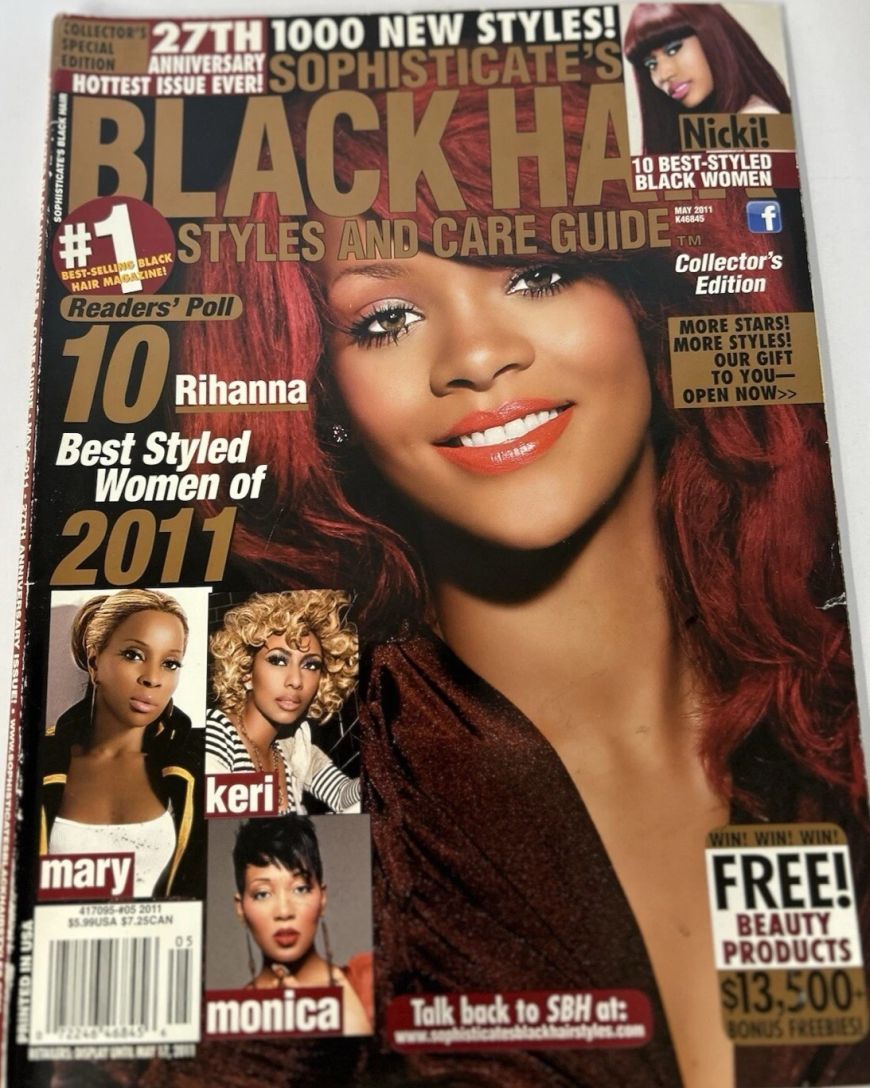 SOPHISTICATES BLACK HAIR  magazine side cover  May 2011