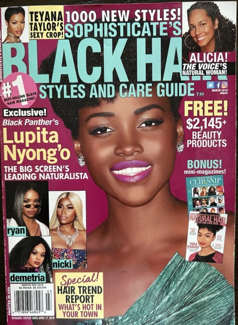 SOPHISTICATES BLACK HAIR  magazine side cover  March 2018