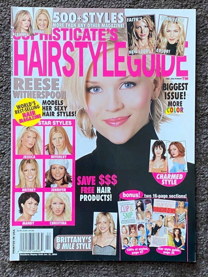 SOPHISTICATES HAIRSTYLE GUIDE magazine side cover  February 2003