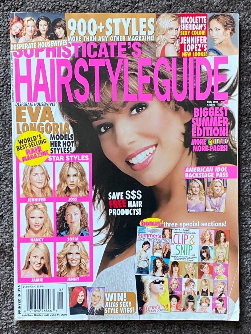 SOPHISTICATES HAIRSTYLE GUIDE magazine side cover  August 2005