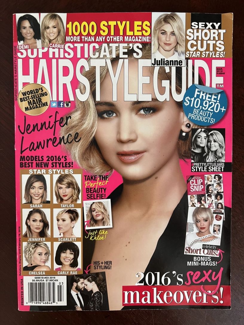 SOPHISTICATES HAIRSTYLE GUIDE magazine side cover  March 2016