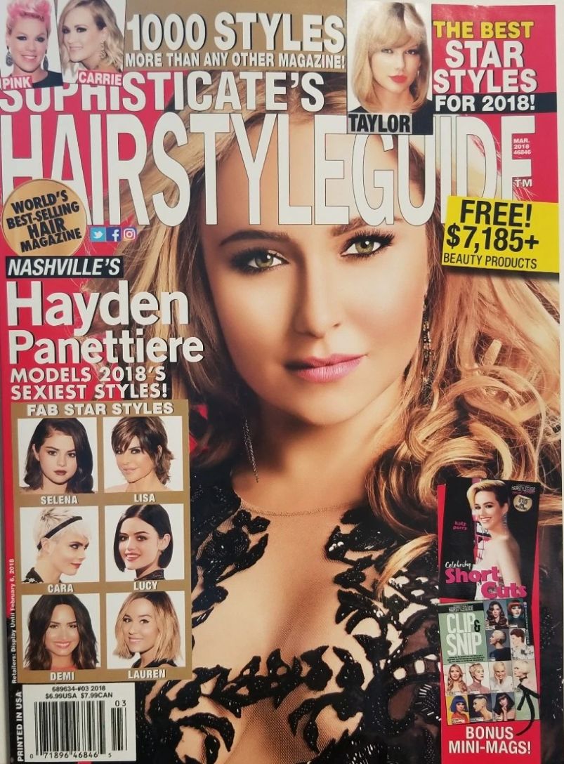 SOPHISTICATES HAIRSTYLE GUIDE magazine side cover  March 2018
