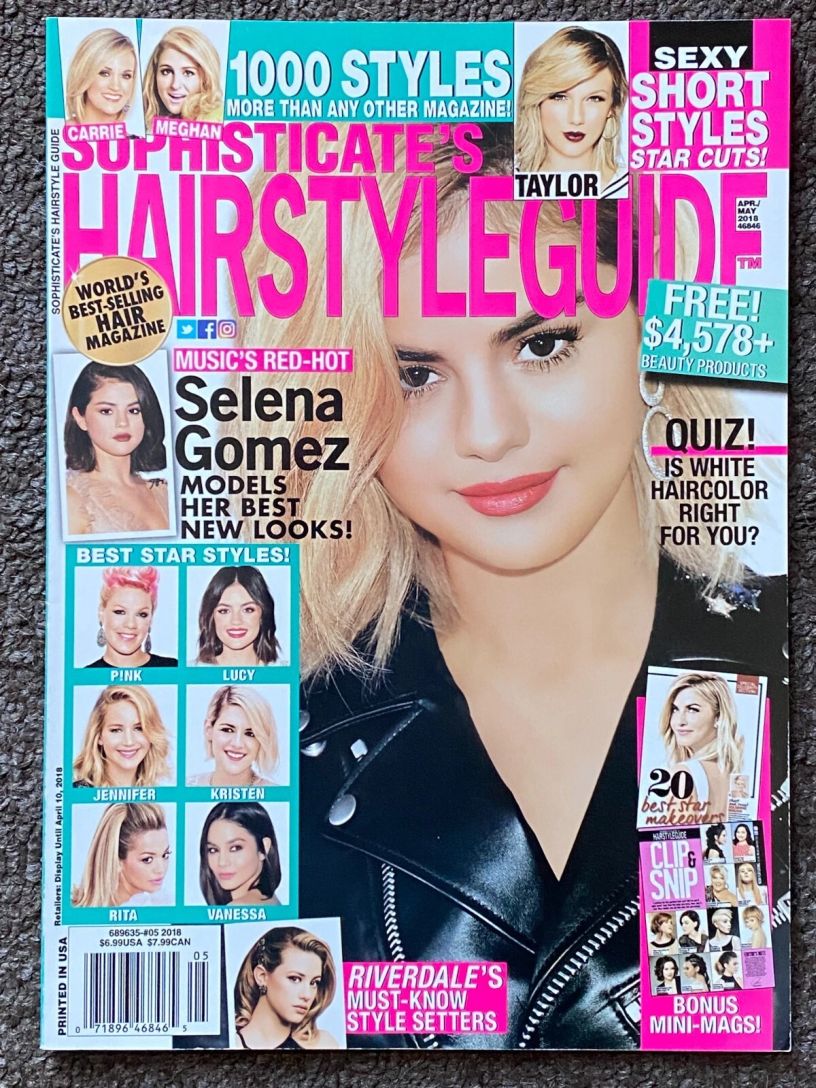 SOPHISTICATES HAIRSTYLE GUIDE magazine side cover  April/May 2018