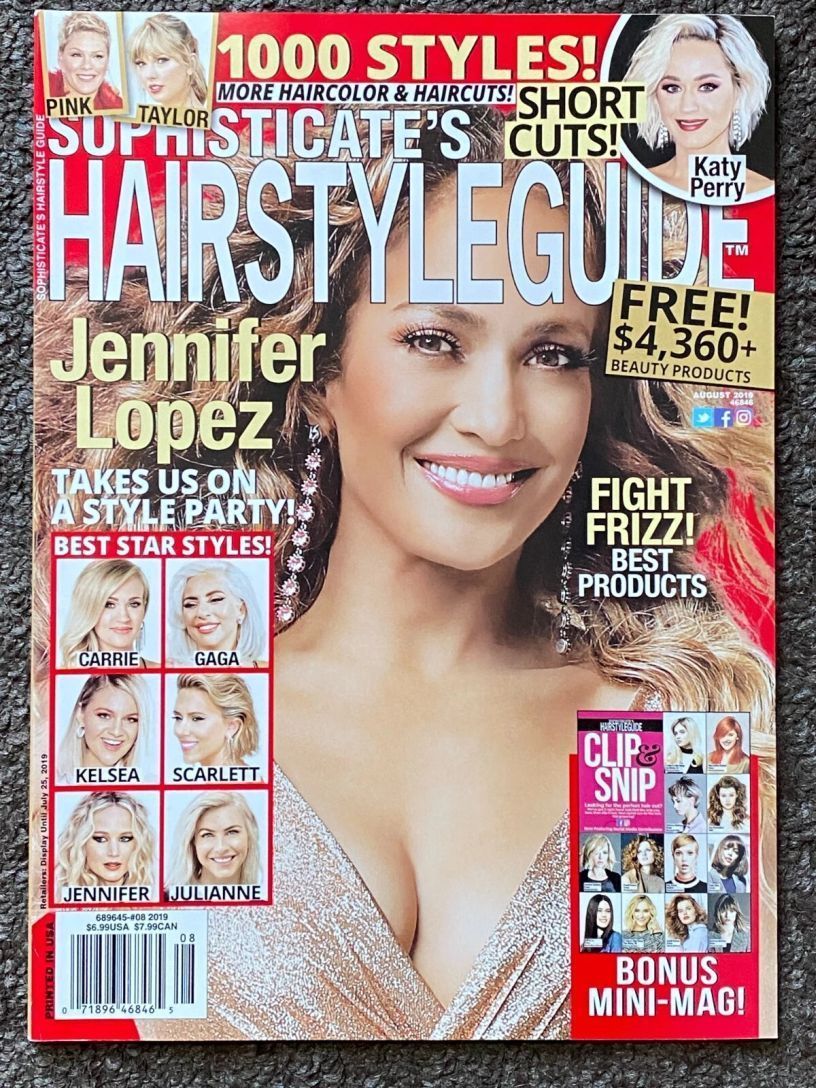 SOPHISTICATES HAIRSTYLE GUIDE magazine side cover  August 2019