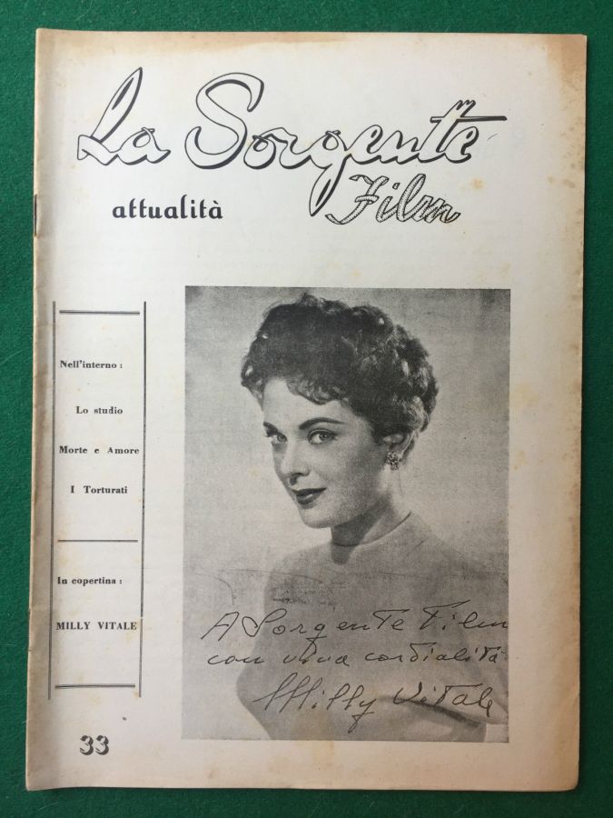 SORGENTE FILM | LA magazine side cover Issue 33  1950