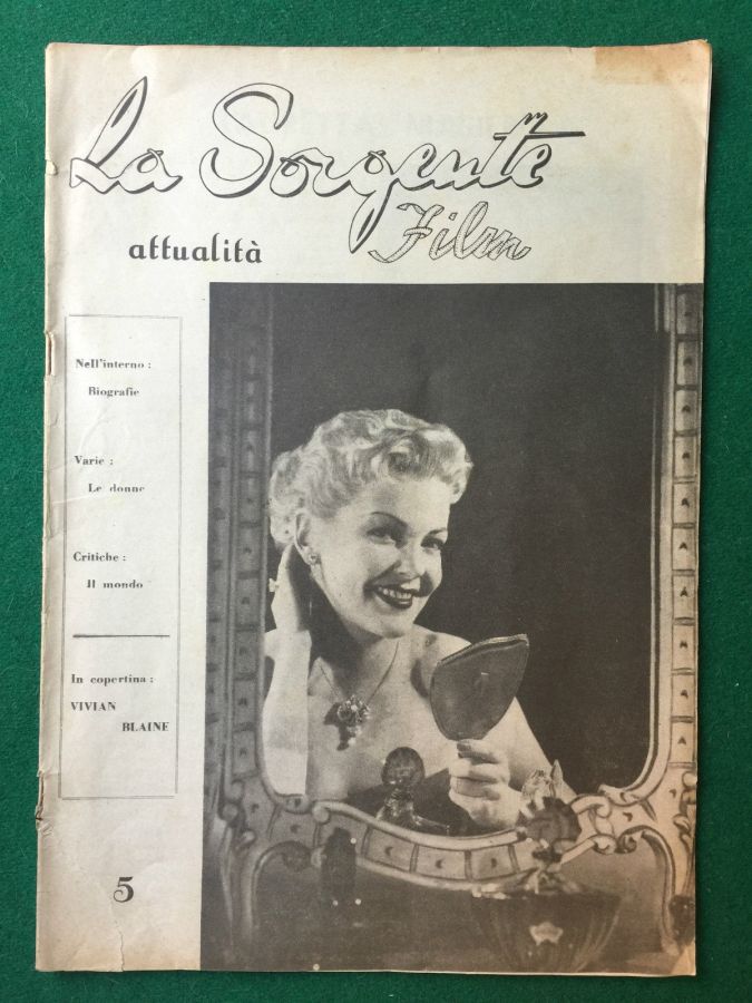 SORGENTE FILM | LA magazine side cover Issue 5  1950
