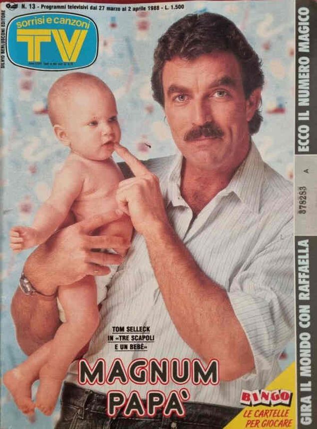 SORRISI E CANZONI TV magazine side cover Issue 13 27 March 1988