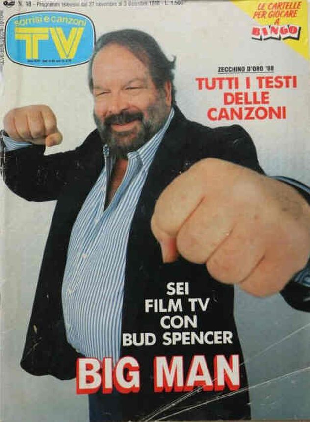 SORRISI E CANZONI TV magazine side cover Issue 48 27 November 1988