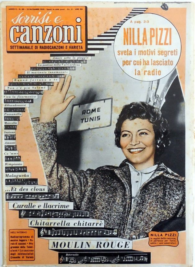 SORRISI E CANZONI TV magazine side cover Issue 50 13 December 1953