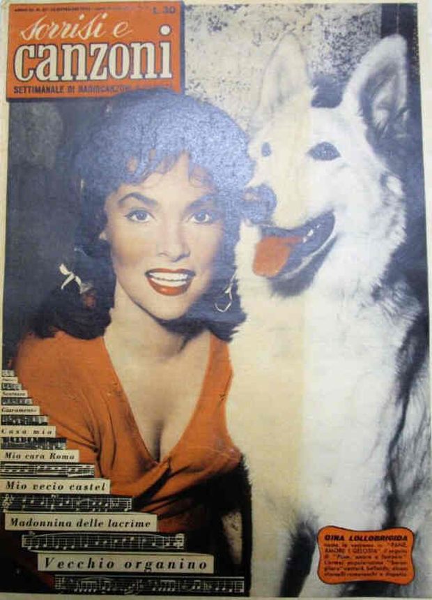 SORRISI E CANZONI TV magazine side cover Issue 37 12 September 1954