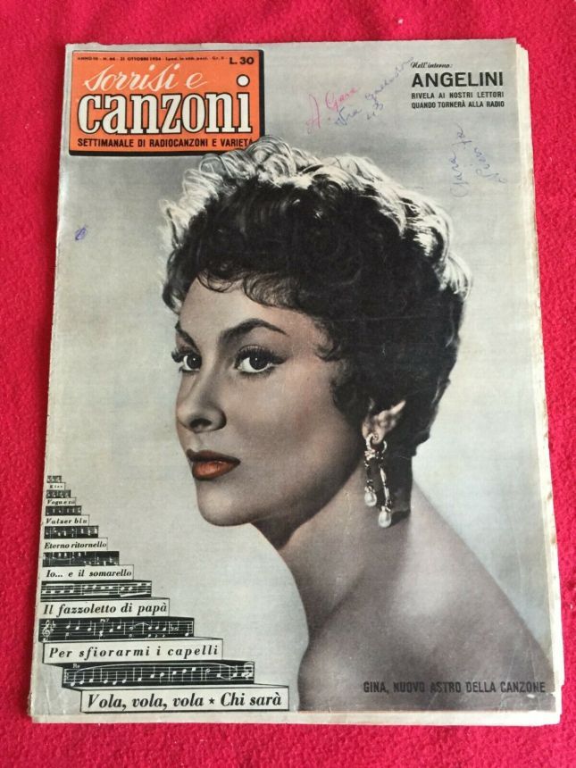 SORRISI E CANZONI TV magazine side cover Issue 44 31 October 1954