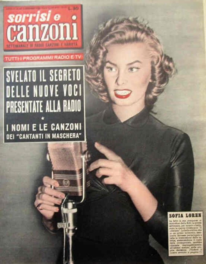 SORRISI E CANZONI TV magazine side cover Issue 49 4 December 1955