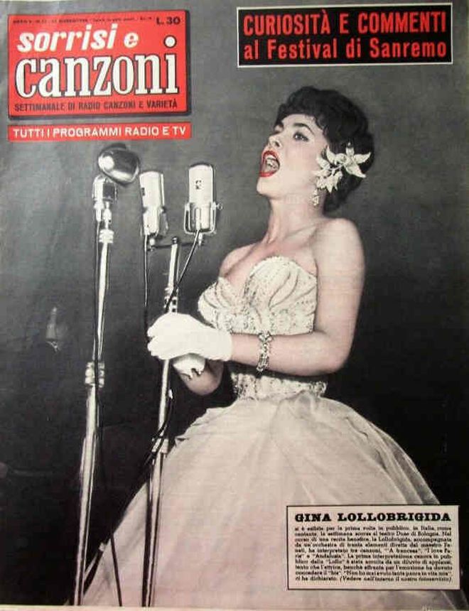 SORRISI E CANZONI TV magazine side cover Issue 13 18 March 1956