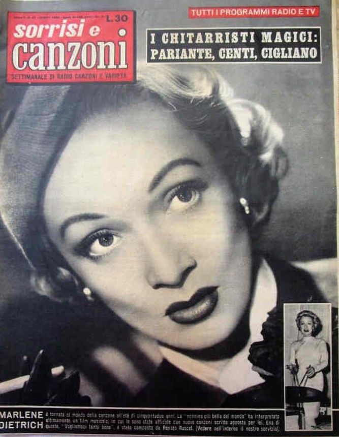 SORRISI E CANZONI TV magazine side cover Issue 47 18 November 1956